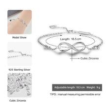 Load image into Gallery viewer, 925 Sterling Silver Infinity Bracelets for Women