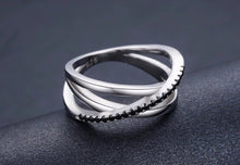 Load image into Gallery viewer, Silver Black Spinel Stone Ring for Women