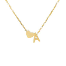 Load image into Gallery viewer, Tiny Love Heart Personalized Initial Letter Necklace