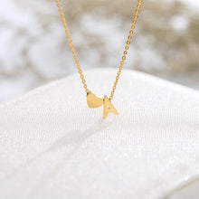 Load image into Gallery viewer, Tiny Love Heart Personalized Initial Letter Necklace