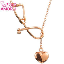 Load image into Gallery viewer, Women Heart  Stethoscope Pendant Necklace