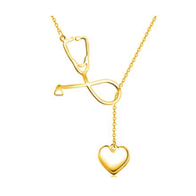 Load image into Gallery viewer, Women Heart  Stethoscope Pendant Necklace