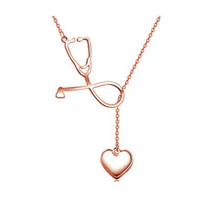 Load image into Gallery viewer, Women Heart  Stethoscope Pendant Necklace