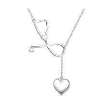 Load image into Gallery viewer, Women Heart  Stethoscope Pendant Necklace