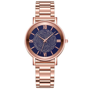 Diamond Shape Quartz Rose Gold Ladies Wrist Watches