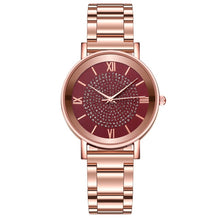 Load image into Gallery viewer, Diamond Shape Quartz Rose Gold Ladies Wrist Watches