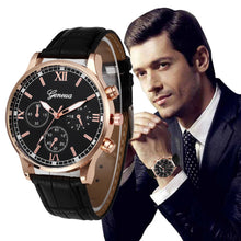 Load image into Gallery viewer, Men&#39;s Retro Design Leather Analog Quartz Watch