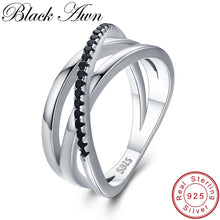 Load image into Gallery viewer, Silver Black Spinel Stone Ring for Women