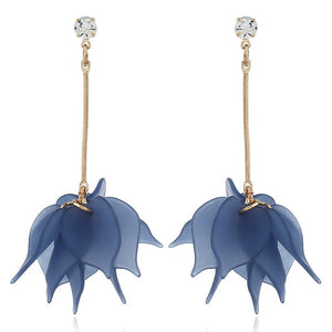 Long Hanging Flower Earring