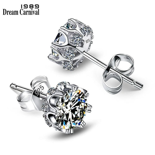 Zircon Stone 925 Sterling Silver Women Stud Earring