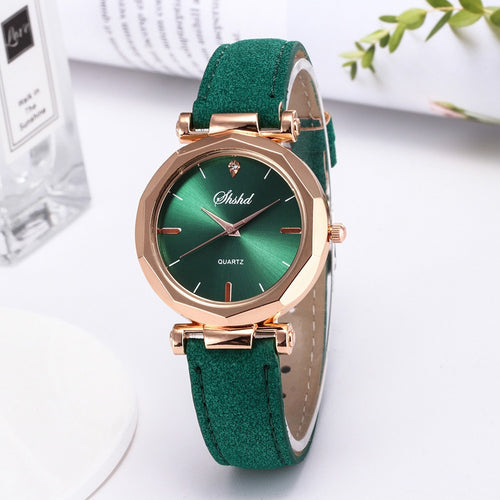 Casual Quartz Crystal Analog Wristwatch