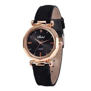 Casual Quartz Crystal Analog Wristwatch