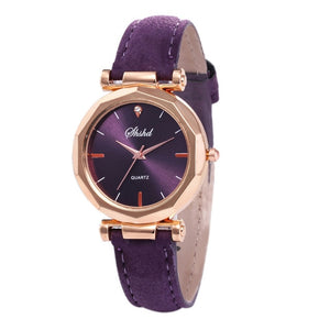 Casual Quartz Crystal Analog Wristwatch