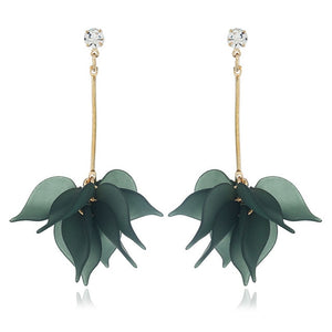 Long Hanging Flower Earring