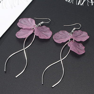 Long Hanging Flower Earring