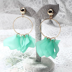 Long Hanging Flower Earring